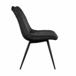 Comfort Chair Velvet Black HLR66 - Image 3