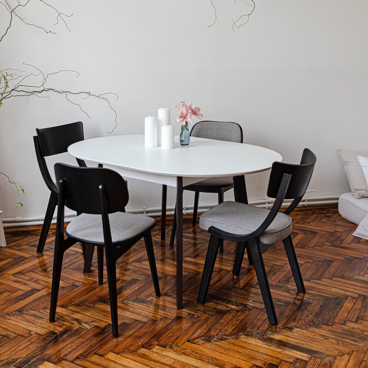 LULA Chair Fabric (Rush 93) + Black Legs - Image 2