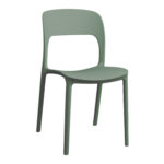 Scaun VIGO~Green Descoperiți scaunul VIGO Green, perfect pentru exterior! Fabricat din plastic durabil și rezistent la intemperii, acest scaun oferă confort și suport. Ideal pentru terase, grădini sau plaje, VIGO se potrivește cu orice decor. Alegeți calitatea și stilul pentru mobilierul Horeca și de grădină!