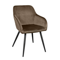 Airis Chair Velvet Brown HLR49 + Black Legs Discover the Airis Brown Velvet Chair HLR49 with black legs, perfect for the kitchen. Comfortable and stylish, this chair made of soft velvet and sturdy plywood offers stability and elegance. A perfect choice for delightful moments with family and friends!