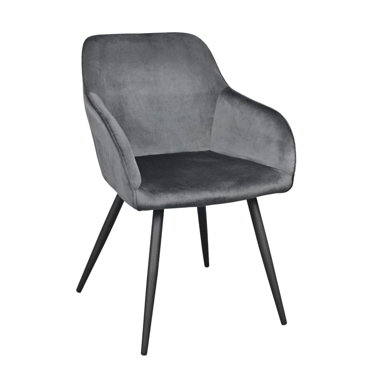Airis Velvet Chair Grey HLR21 + Black Legs Discover the Airis Velvet Grey HLR21 chair with black legs, a perfect blend of comfort and elegance. Ideal for the kitchen, this upholstered velvet chair offers a modern design and durability. It adds a touch of sophistication to any table. Buy it now!