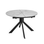 PINA Luka White Extendable Table Discover the PINA Luka White extendable table, perfect for the kitchen. With a white ceramic top and an elegant design, this table offers flexibility and space for gatherings with family and friends. Extendable by 40 cm, it features a durable metal frame. It adds a touch of style to any room!