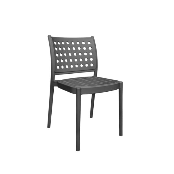 EROS Chair Dark Grey Discover the EROS Dark Grey chair, perfect for kitchen and garden furniture! Made from weather-resistant polypropylene, it offers ergonomic comfort and a stackable design. Ideal for any outdoor or indoor space, it is the perfect combination of functionality and style.