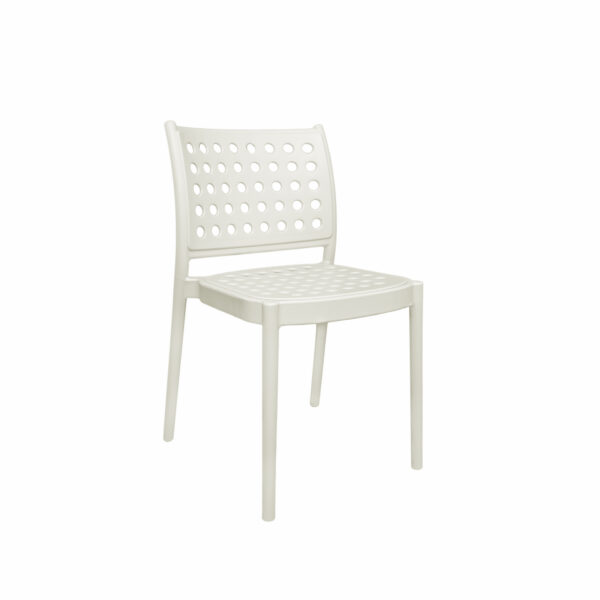 Chair EROS White Discover the EROS White Chair, perfect for kitchen and garden furniture. Made from weather-resistant polypropylene, this chair offers optimal comfort and a stackable design for space-saving. Ideal for any setting, it adds elegance and functionality.