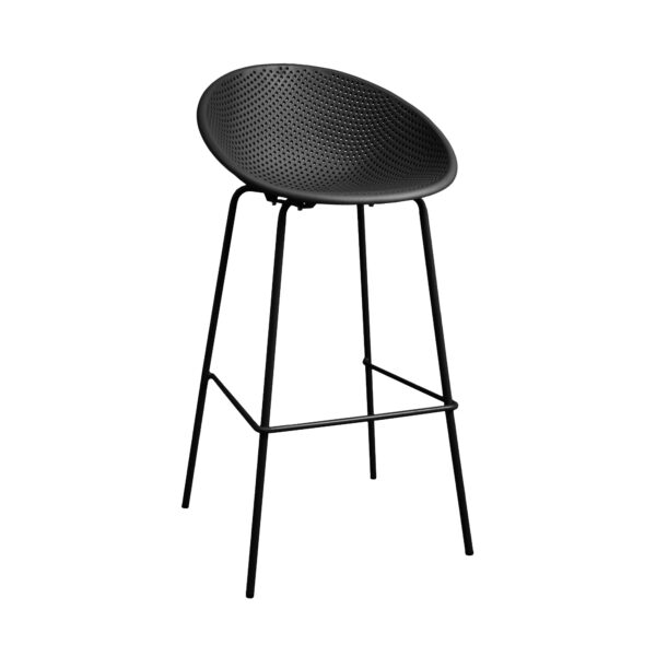 CASTOR Black Bar Stool Discover the CASTOR Black bar stool, perfect for any bar, terrace, or garden. With an elegant design and superior functionality, this stool fits perfectly in kitchen furniture or outdoor spaces. Choose comfort and style!