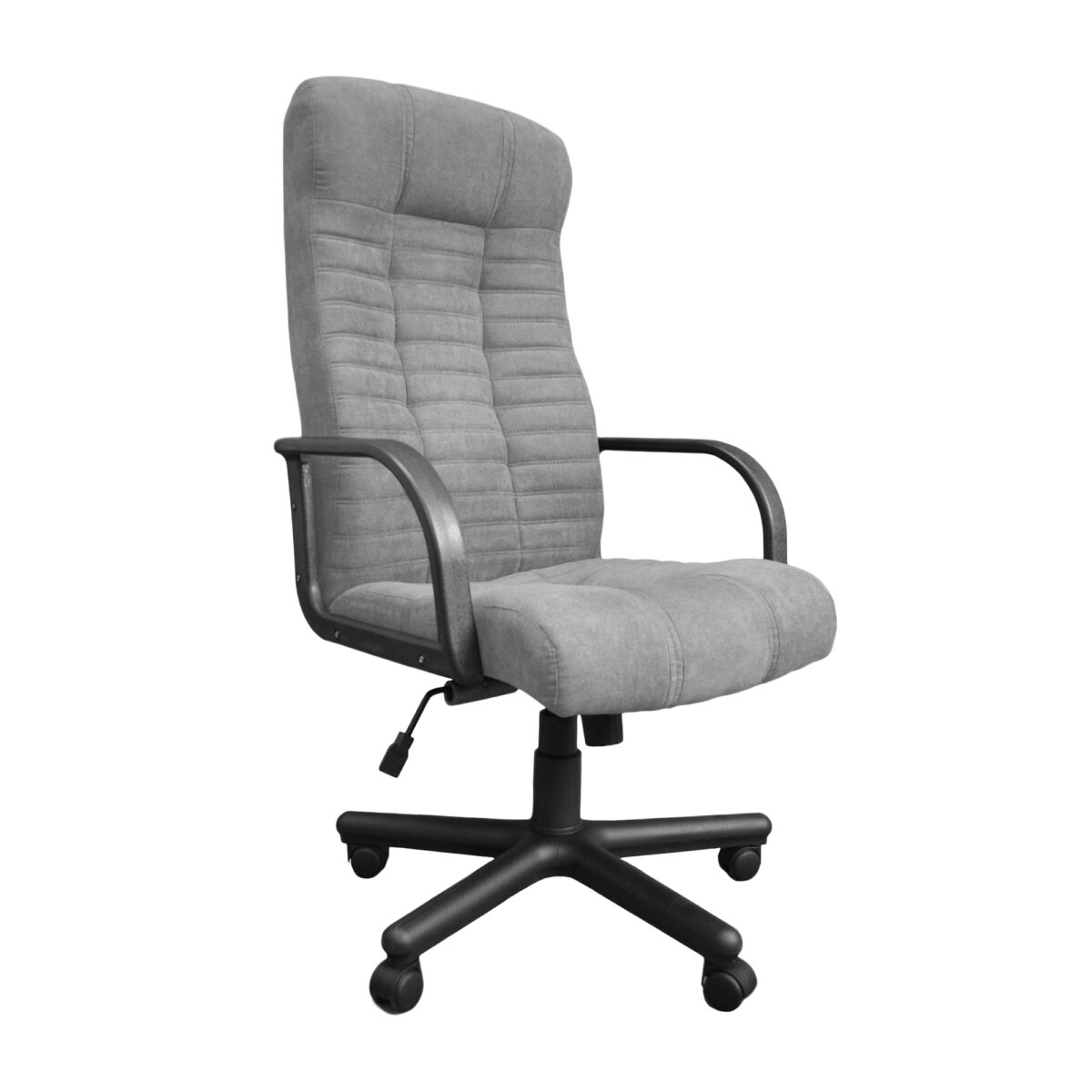 ATLANT Soro 93 Office Armchair Middle Grey Discover the ATLANT Soro 93 Middle Grey office armchair, perfect for comfort and style in any office. With an ergonomic design and star-shaped base, this swivel chair is ideal for hours spent at your desk. Choose durability and functionality for a pleasant working environment!