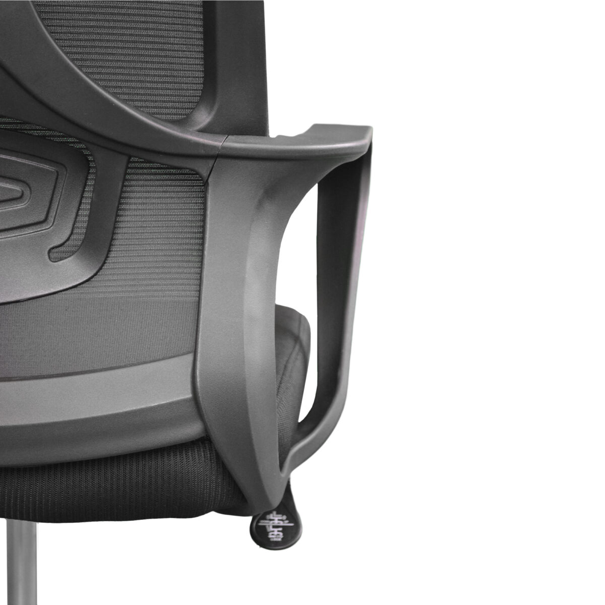 Office Armchair F-20141 A Black + Black Frame - Image 5