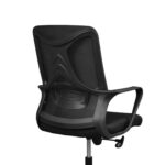Office Armchair F-20141 A Black + Black Frame - Image 4