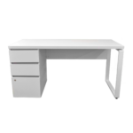 Urban+Box Table Built-in White 1500×680 (Box on the left side) - Image 2