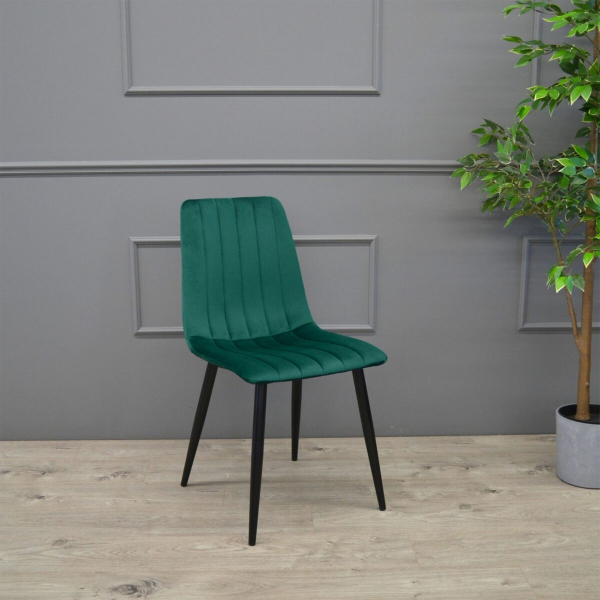 Scaun DC-90P N56 Catifea Green+Black Legs - imagine 3