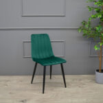 Scaun DC-90P N56 Catifea Green+Black Legs - imagine 3