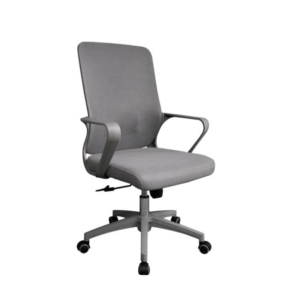 Office Armchair F-20141 A Grey Seat + Grey Frame Discover the F-20141A office chair, perfect for productive work. With a modern grey design and exceptional comfort, this chair features durable plastic legs and a metal body. Adjust it easily thanks to the Tilt mechanism. Hurry up and add the desired comfort to your office!