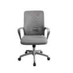 Office Armchair F-20141 A Grey Seat + Grey Frame - Image 2