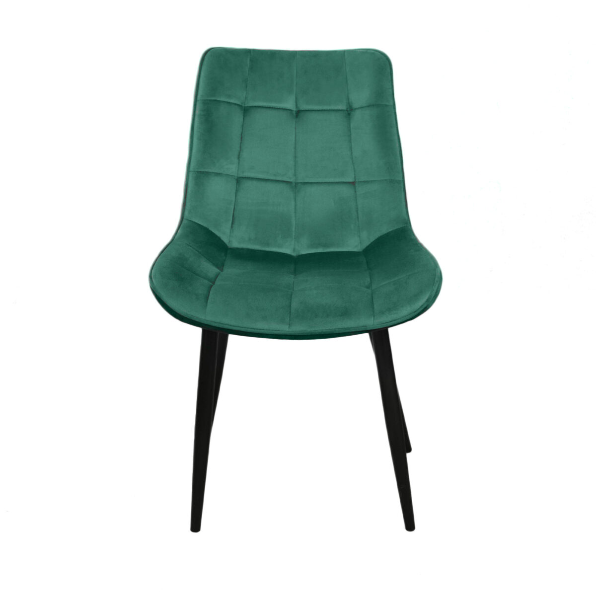 Hans Velvet Chair Green HLR57 + Black Legs - Image 2