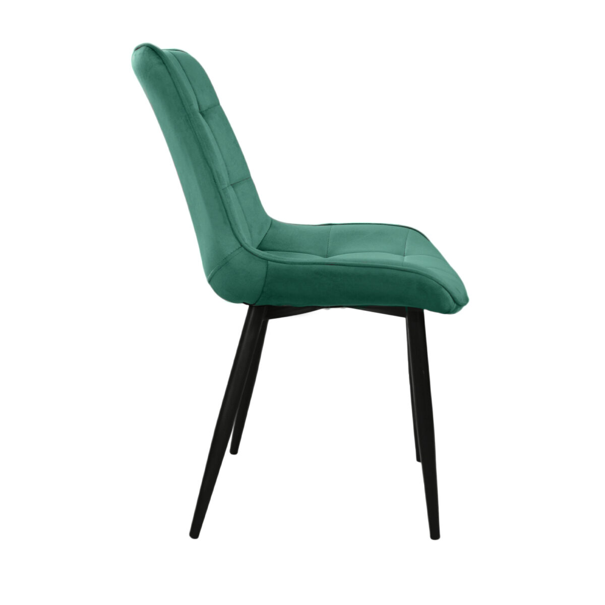 Hans Velvet Chair Green HLR57 + Black Legs - Image 3
