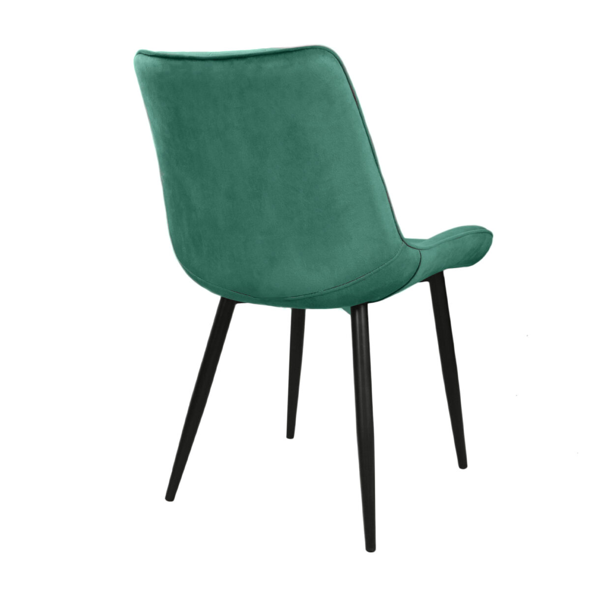 Hans Velvet Chair Green HLR57 + Black Legs - Image 4