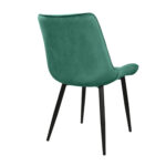 Hans Velvet Chair Green HLR57 + Black Legs - Image 4