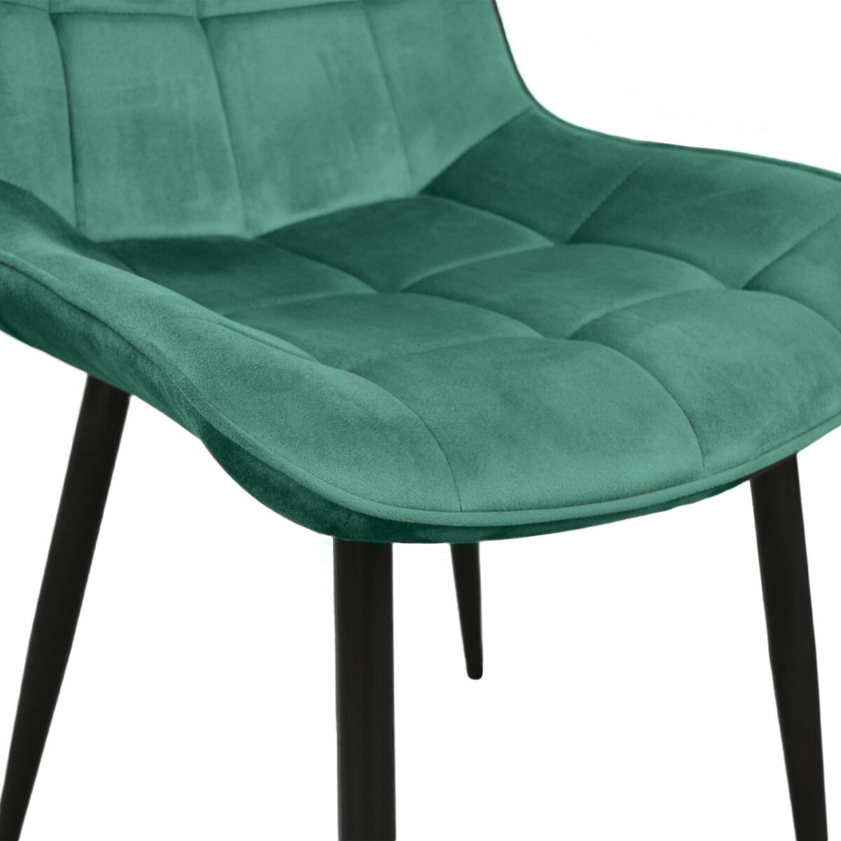 Hans Velvet Chair Green HLR57 + Black Legs - Image 5