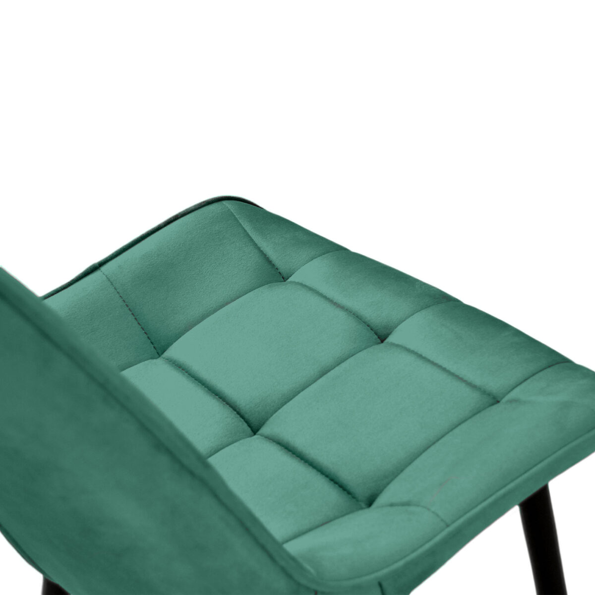 Hans Velvet Chair Green HLR57 + Black Legs - Image 6