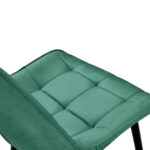 Hans Velvet Chair Green HLR57 + Black Legs - Image 6
