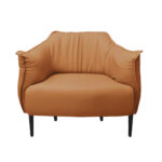King Brown Armchair Discover the KING Brown armchair, perfect for comfort and style! With a robust metal frame and eco-leather upholstery, this armchair fits any decor. Its generous dimensions guarantee an unforgettable relaxation experience. Ideal for the office or living room!
