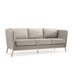 Salvador-3 Sofa Camel Discover the Salvador-3 Camel Sofa, a perfect choice for the office or home! With a modern design, upholstered in faux leather, it offers comfort and stability thanks to its metal and stainless steel structure. Ideal for any room!