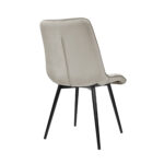 Capella (Hlr22) Velvet Grey + Black Legs Chair - Image 2