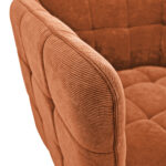W310G Velvet Orange Armchair - Image 3