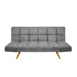 LM-58 Grey Velvet Extensible Sofa Discover the LM-58 extendable sofa, upholstered in luxurious gray velvet. Ideal for an office or modern living room, it easily transforms into a bed and provides guaranteed comfort. With a durable plywood and metal frame, the LM-58 is perfect for long-term use.