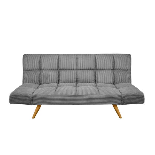LM-58 Grey Velvet Extensible Sofa Discover the LM-58 extendable sofa, upholstered in luxurious gray velvet. Ideal for an office or modern living room, it easily transforms into a bed and provides guaranteed comfort. With a durable plywood and metal frame, the LM-58 is perfect for long-term use.