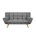 LM-58 Grey Velvet Extensible Sofa - Image 3