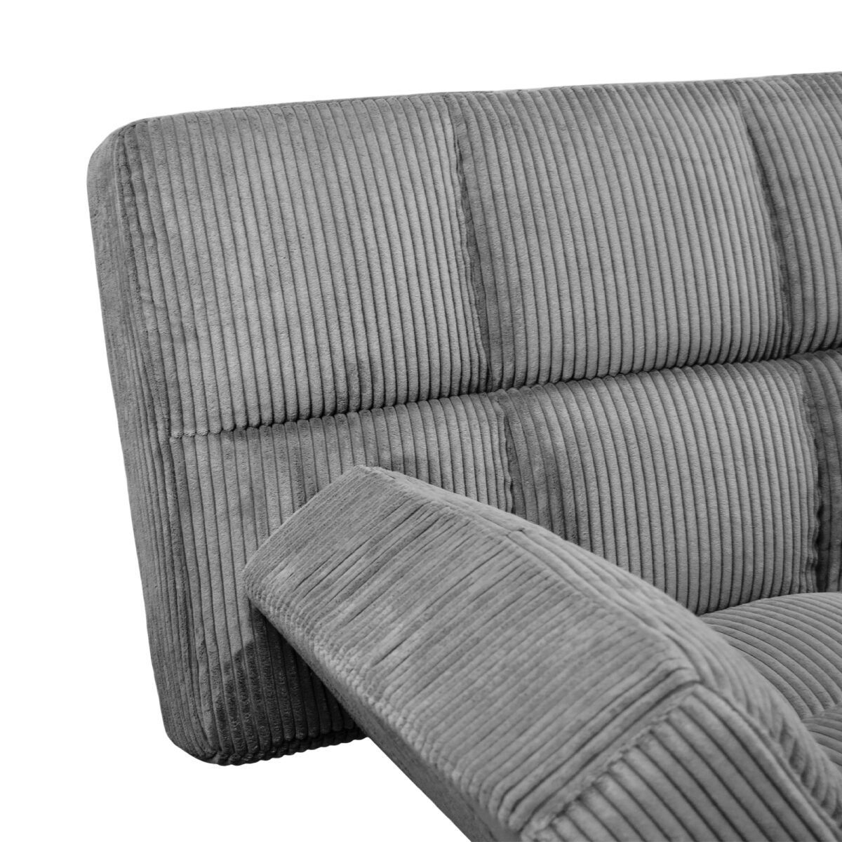 LM-58 Grey Velvet Extensible Sofa - Image 6