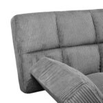 LM-58 Grey Velvet Extensible Sofa - Image 6