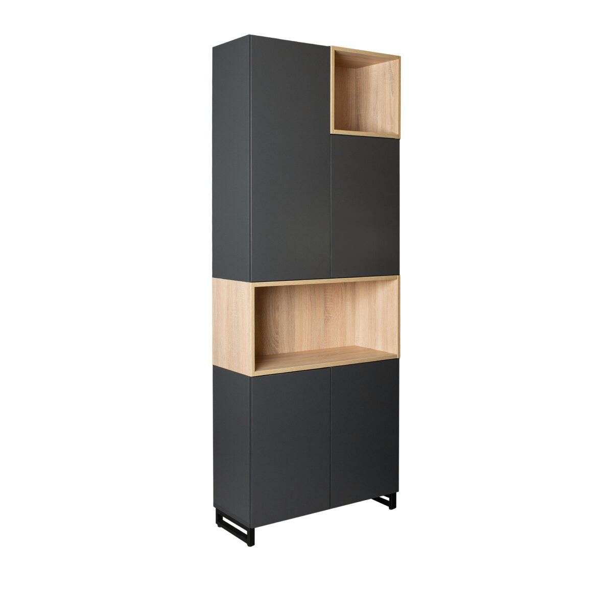 EvoCab wardrobe 800*342*2209H Discover the EvoCab wardrobe 800*342*2209H, an elegant and practical storage solution for your office or home. With a modern design, sturdy metal legs, and a push-to-open mechanism, this optimized wardrobe offers generous capacity without taking up much space. Ideal for an organized interior!
