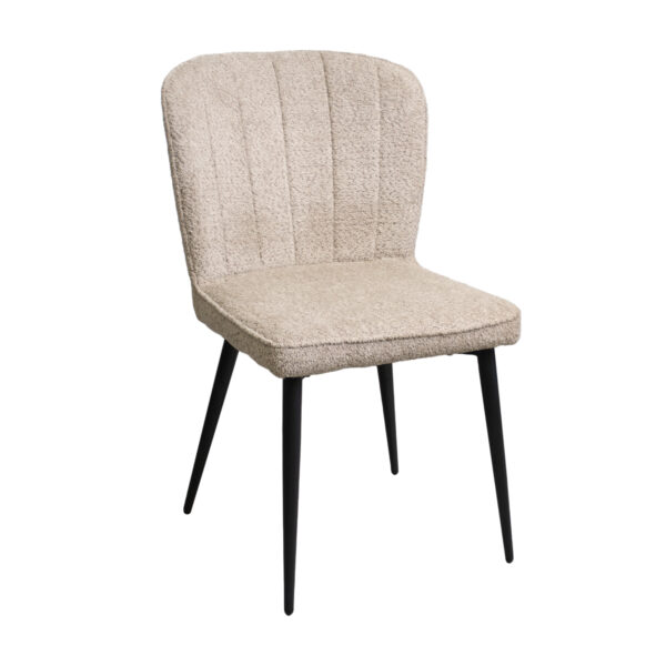 Tusk Camel Velvet + Black Legs Chair 