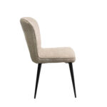 Tusk Camel Velvet + Black Legs Chair - Image 3