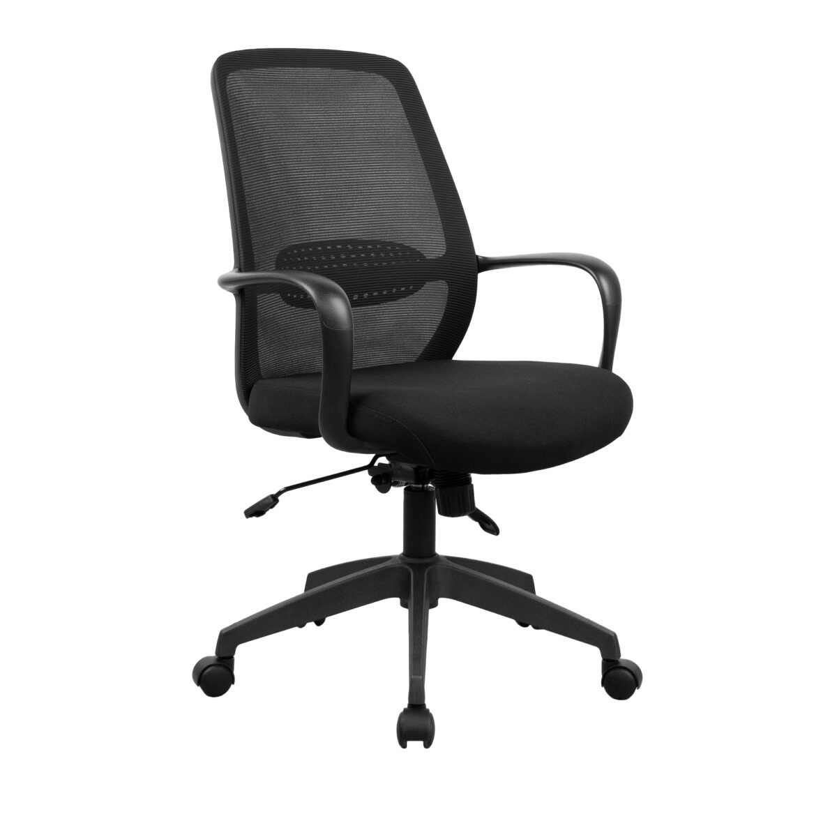 Grant Black Office Chair Discover the Grant Black office chair, perfect for your comfort at the office or home. With an ergonomic design and high-quality materials, this chair helps you maintain a correct posture throughout the day. Ideal for workspaces, it offers excellent support and stability.
