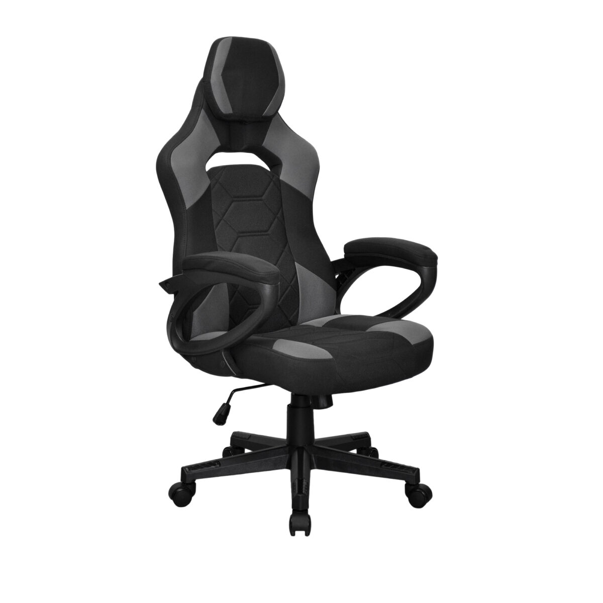 Gaming Armchair Devin Black/Grey Discover the Devin gaming chair in Black/Grey colors, ideal for the office or intense gaming sessions. Ergonomic design, long-lasting comfort, and adjustable neck support. Perfect for users who spend a lot of time at their desks!