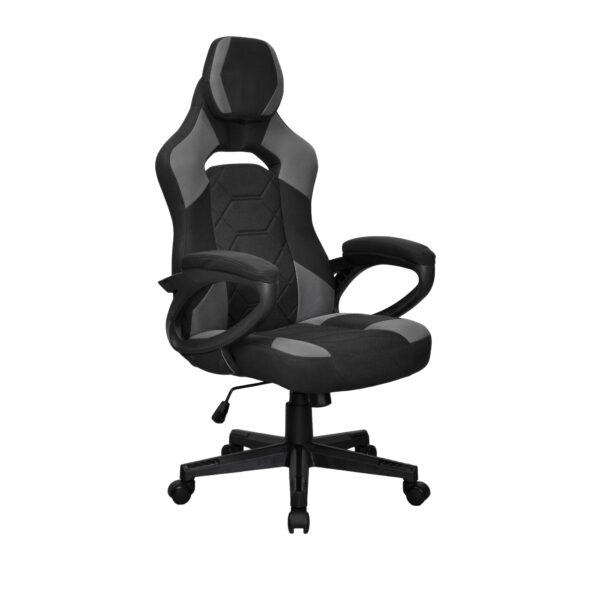 Gaming Armchair Devin Black/Grey Discover the Devin gaming chair in Black/Grey colors, ideal for the office or intense gaming sessions. Ergonomic design, long-lasting comfort, and adjustable neck support. Perfect for users who spend a lot of time at their desks!