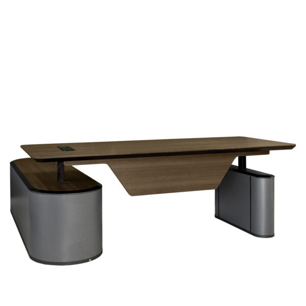 CONCORD Executive Desk Discover the CONCORD Executive Desk, the perfect solution for modern offices. With an elegant design, state-of-the-art technology, and height-adjustable legs, it provides comfort and convenience for any activity. Ideal for an efficient and organized workspace.