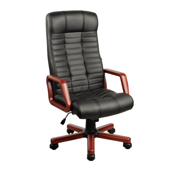 Swivel Armchair ATLANT EXTRA BLACK Eco-30 Discover the ATLANT EXTRA BLACK Eco-30 swivel armchair, perfect for modern offices. With an elegant design, upholstered in eco-leather and featuring a flexible mechanism, it offers maximum comfort and adjustability. Ideal for workspaces, it adapts to the user's needs.