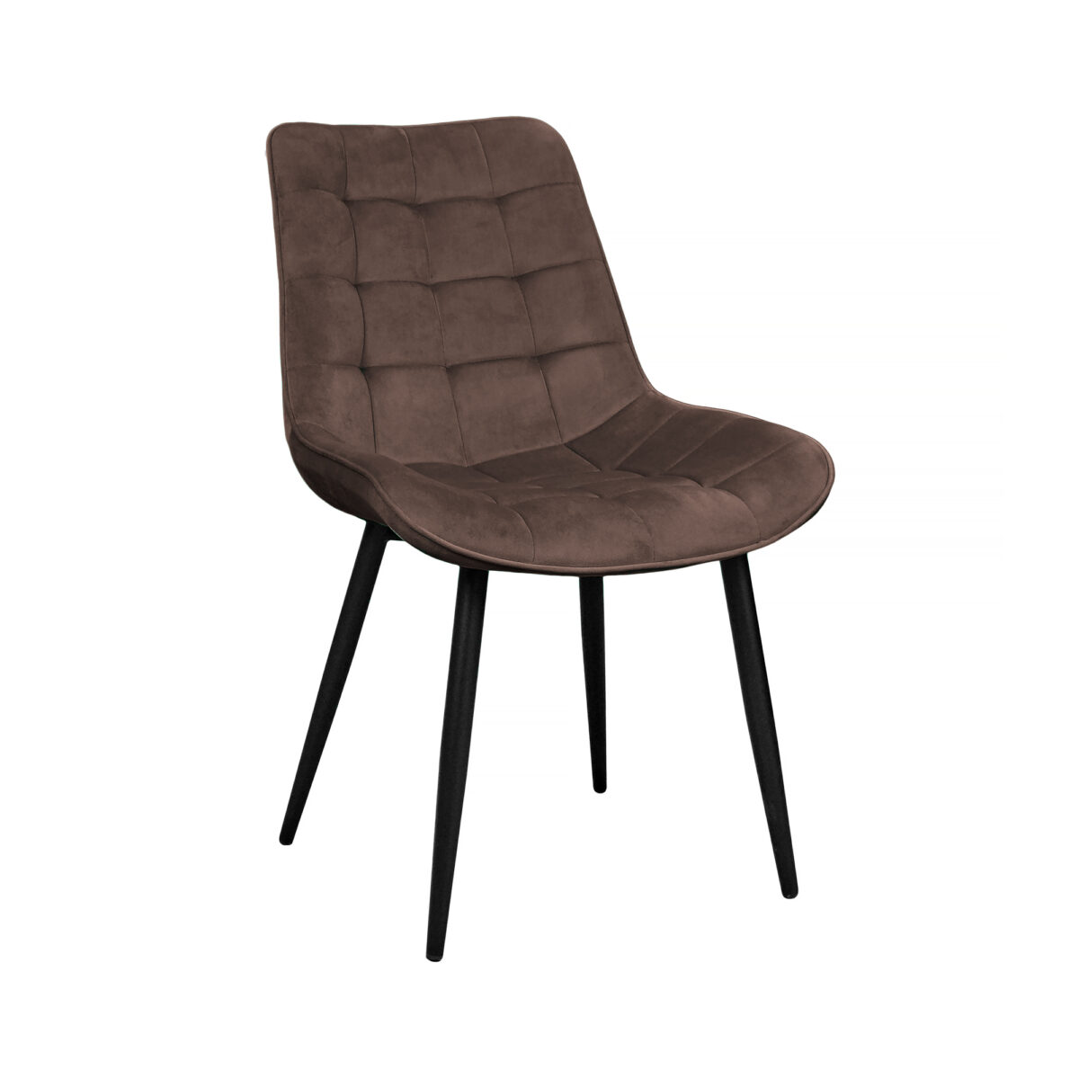 Scaun Hans Catifea Brown HLR49+Black Legs Descoperiți scaunul Hans din catifea brown, ideal pentru mobilă birou! Confortabil și elegant, cu picioare din metal, acest scaun aduce un plus de stil și stabilitate spațiului dumneavoastră. Înălțime ajustată perfect, ideal pentru orice birou modern.