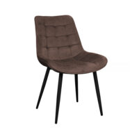 Scaun Hans Catifea Brown HLR49+Black Legs Descoperiți scaunul Hans din catifea brown, ideal pentru mobilă birou! Confortabil și elegant, cu picioare din metal, acest scaun aduce un plus de stil și stabilitate spațiului dumneavoastră. Înălțime ajustată perfect, ideal pentru orice birou modern.