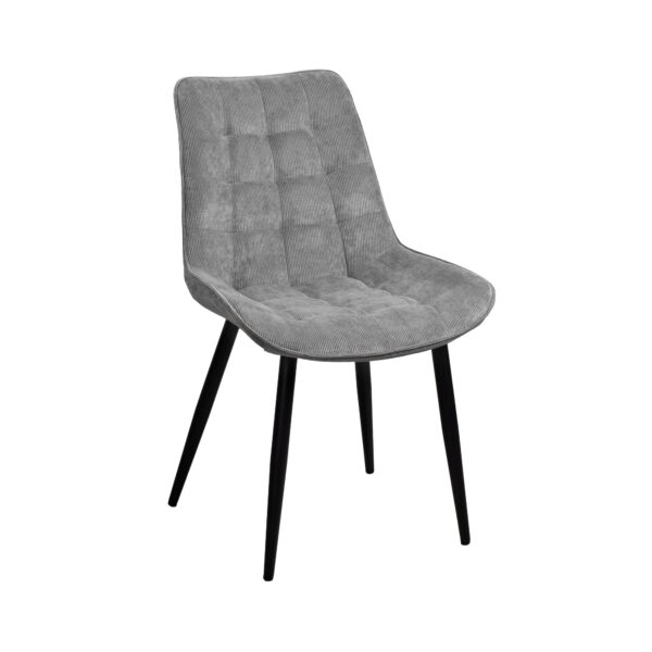 Hans Grey Velvet Chair BGF166-4 + Black Legs Discover the comfort and elegance of the Hans Velvet Grey chair, perfect for the office or kitchen. Upholstered in soft velvet and supported by sturdy metal legs, this chair offers style and stability. With an optimal height of 86 cm and generous dimensions for exceptional comfort!