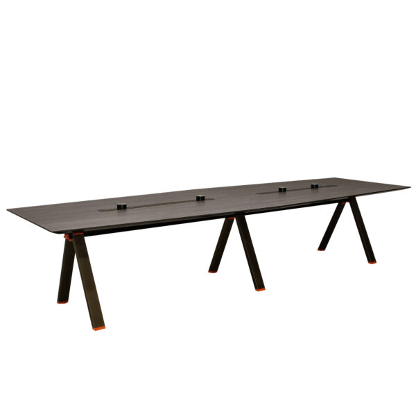 Concord Conference Table Discover the Concord Conference Table, perfect for modern offices and conference rooms. With a sleek design, a veneered MDF top, and a sturdy metal frame, it offers durability and functionality. Generous dimensions and integrated USB ports for quick connectivity!
