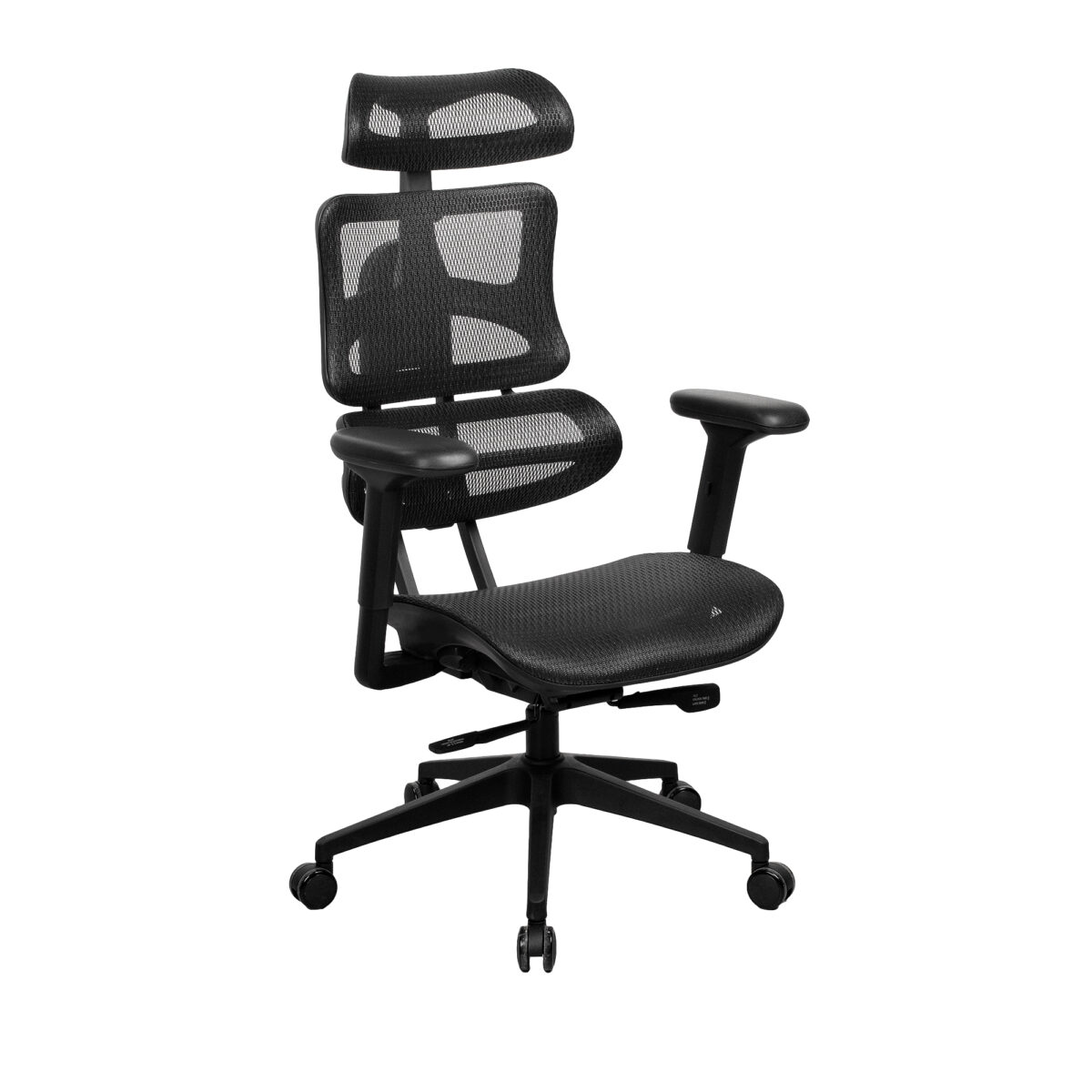 Office Armchair CM-B137AW-4 Black Discover the ergonomic office chair CM-B137AW-4 Black, ideal for a modern office. It offers excellent comfort, complete adjustability, and adjustable lumbar support. The metal base with rubber wheels ensures smooth movement. Sturdy and capable of supporting up to 150 kg, it is perfect for intensive use.