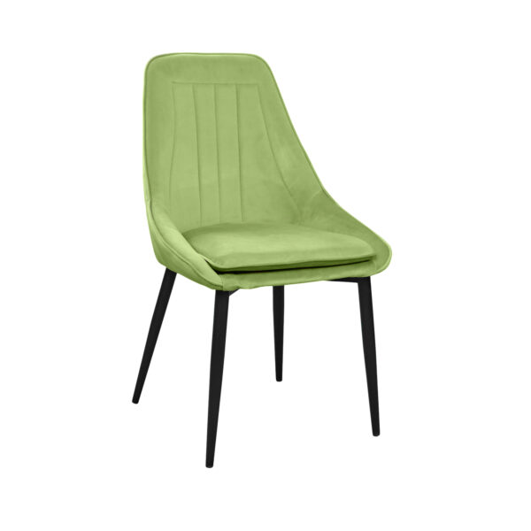FLORIDA Chair Light Green (HLR54) Velvet Discover the Florida Light Green chair (HLR54), perfect for your kitchen! With velvet upholstery in green, metal legs, and an elegant design, this chair combines comfort with style. Add a sophisticated and relaxing atmosphere to your dining table!