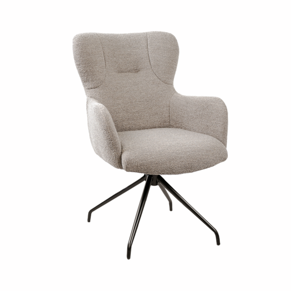 Bond Alpine Brown 12 Rotating Chair Discover the Bond Alpine chair – an elegant and comfortable choice for any space. Upholstered in refined fabric, with a seat and backrest made of plywood with polyurethane foam, this chair offers optimal comfort. The metal frame ensures stability, while the 360° rotating mechanism with automatic return adds mobility. Ideal for the office, living room, or dining area, the Bond Alpine combines modern design with functionality.