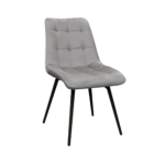Capella Chair Velvet Light Grey HLR14 + Black Legs