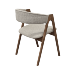 Rustic Beige Chair + Wood Legs - Image 4